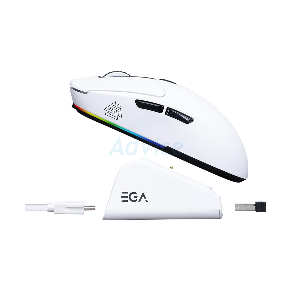 MOUSE WIRELESS BLUETOOTH EGA M13 V2 WHITE (เมาส์ไร้สาย)