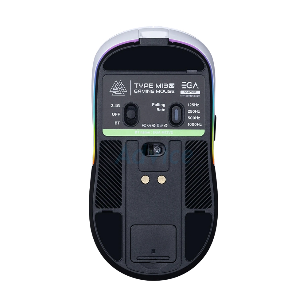 MOUSE WIRELESS BLUETOOTH EGA M13 V2 WHITE (เมาส์ไร้สาย)