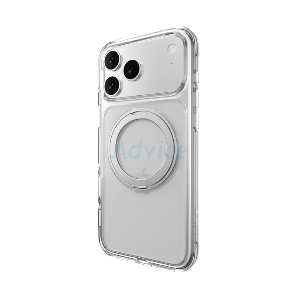 Case iPhone 17 Pro Max MAGEASY MagStand 360 M Rotating Ring Protective Case Transparent