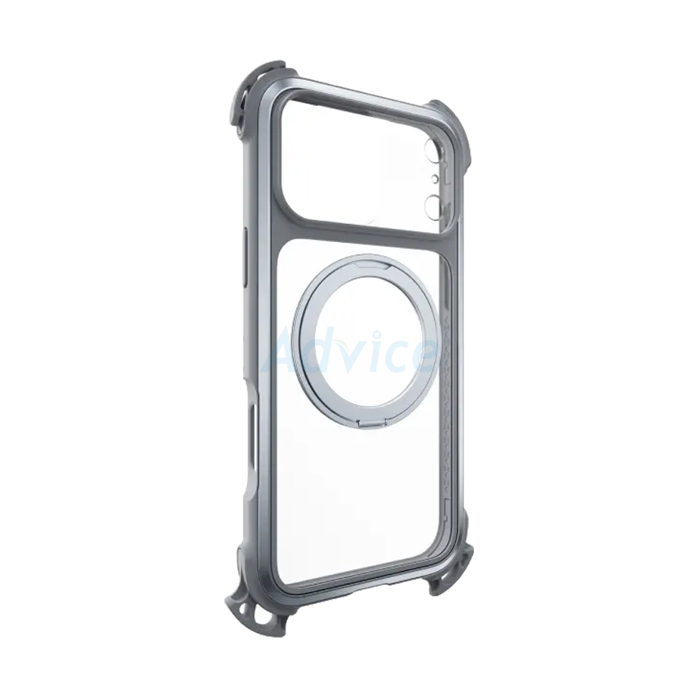Case iPhone 17 Pro Max MAGEASY Odyssey Ultra M 360 Magnetic Stand Guard Protective Case with Lanyard Mist/Concrete Gray Max