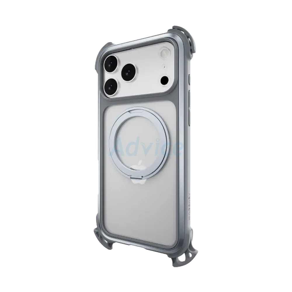 Case iPhone 17 Pro Max MAGEASY Odyssey Ultra M 360 Magnetic Stand Guard Protective Case with Lanyard Mist/Concrete Gray Max