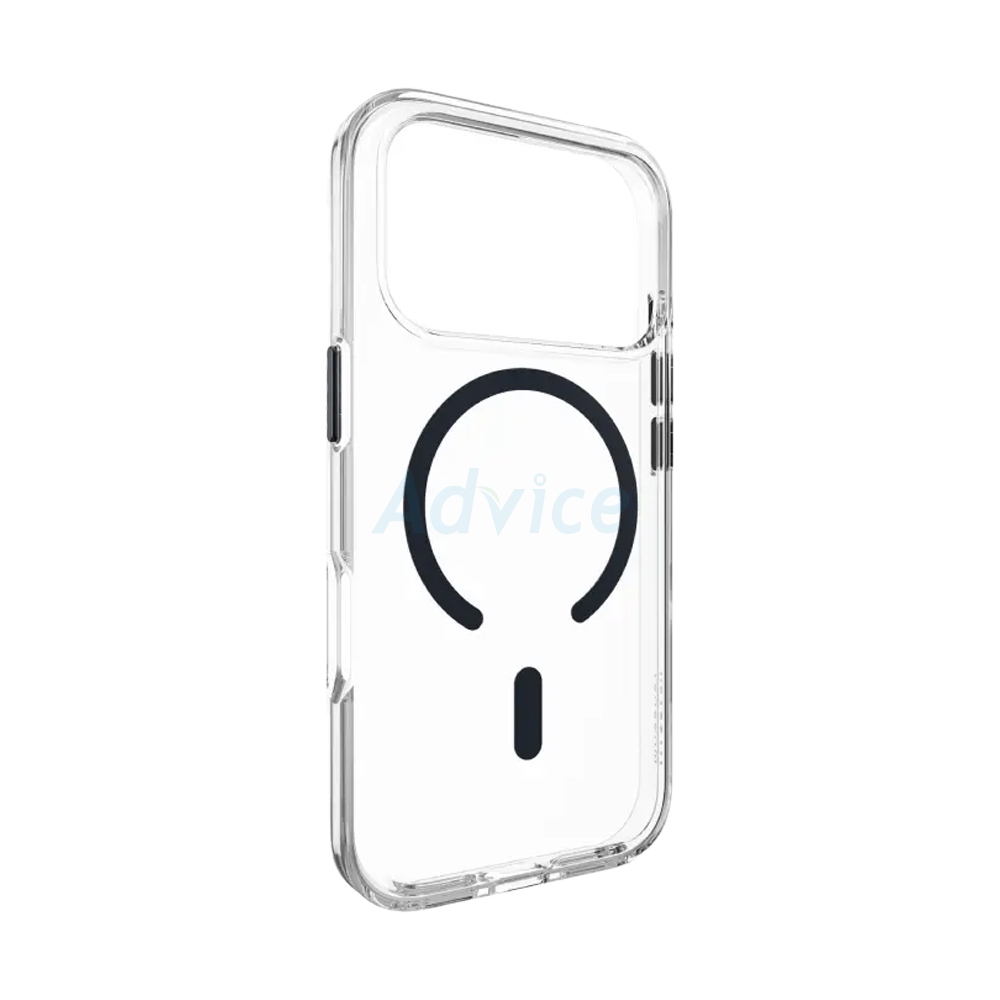 Case iPhone 17 Pro MAGEASY Bright M Never Yellowing Shockproof Clear Case Transparent/Midnight Ring