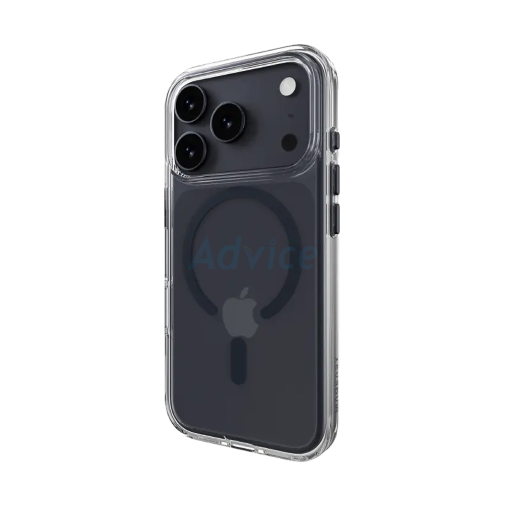 Case iPhone 17 Pro MAGEASY Bright M Never Yellowing Shockproof Clear Case Transparent/Midnight Ring