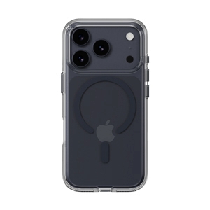 Case iPhone 17 Pro MAGEASY Bright M Never Yellowing Shockproof Clear Case Transparent/Midnight Ring
