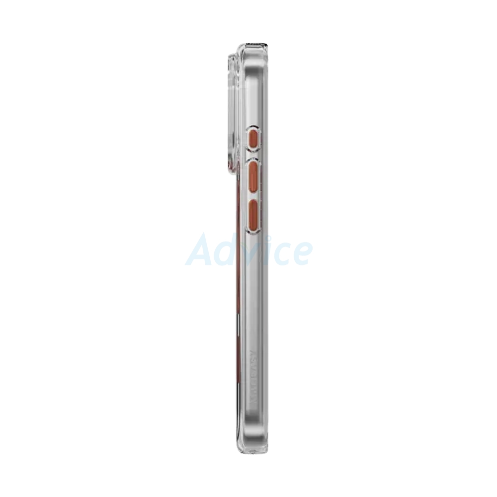 Case iPhone 17 Pro MAGEASY Bright M Never Yellowing Shockproof Clear Case Transparent/Coral Ring