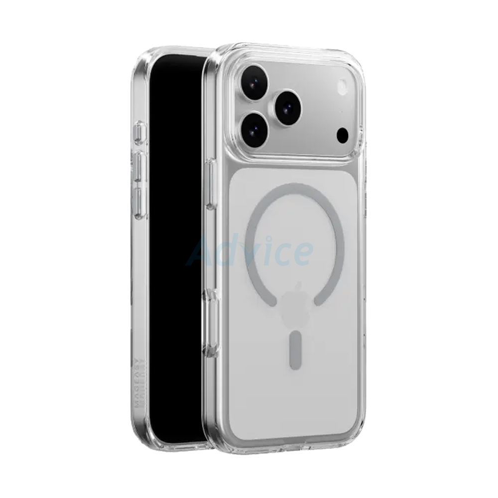 Case iPhone 17 Pro Max MAGEASY Bright M Never Yellowing Shockproof Clear Case Transparent/Mist Ring