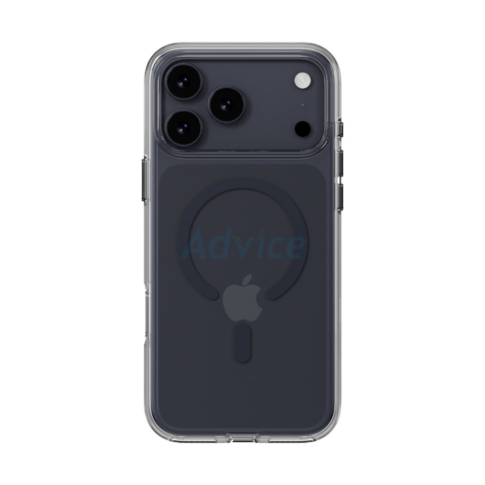 Case iPhone 17 Pro Max MAGEASY Bright M Never Yellowing Shockproof Clear Case Transparent/Midnight Ring