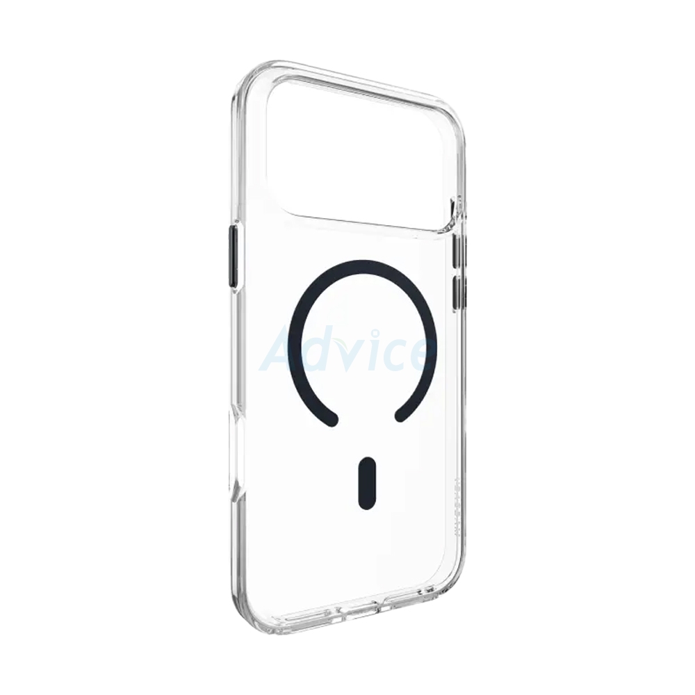 Case iPhone 17 Pro Max MAGEASY Bright M Never Yellowing Shockproof Clear Case Transparent/Midnight Ring