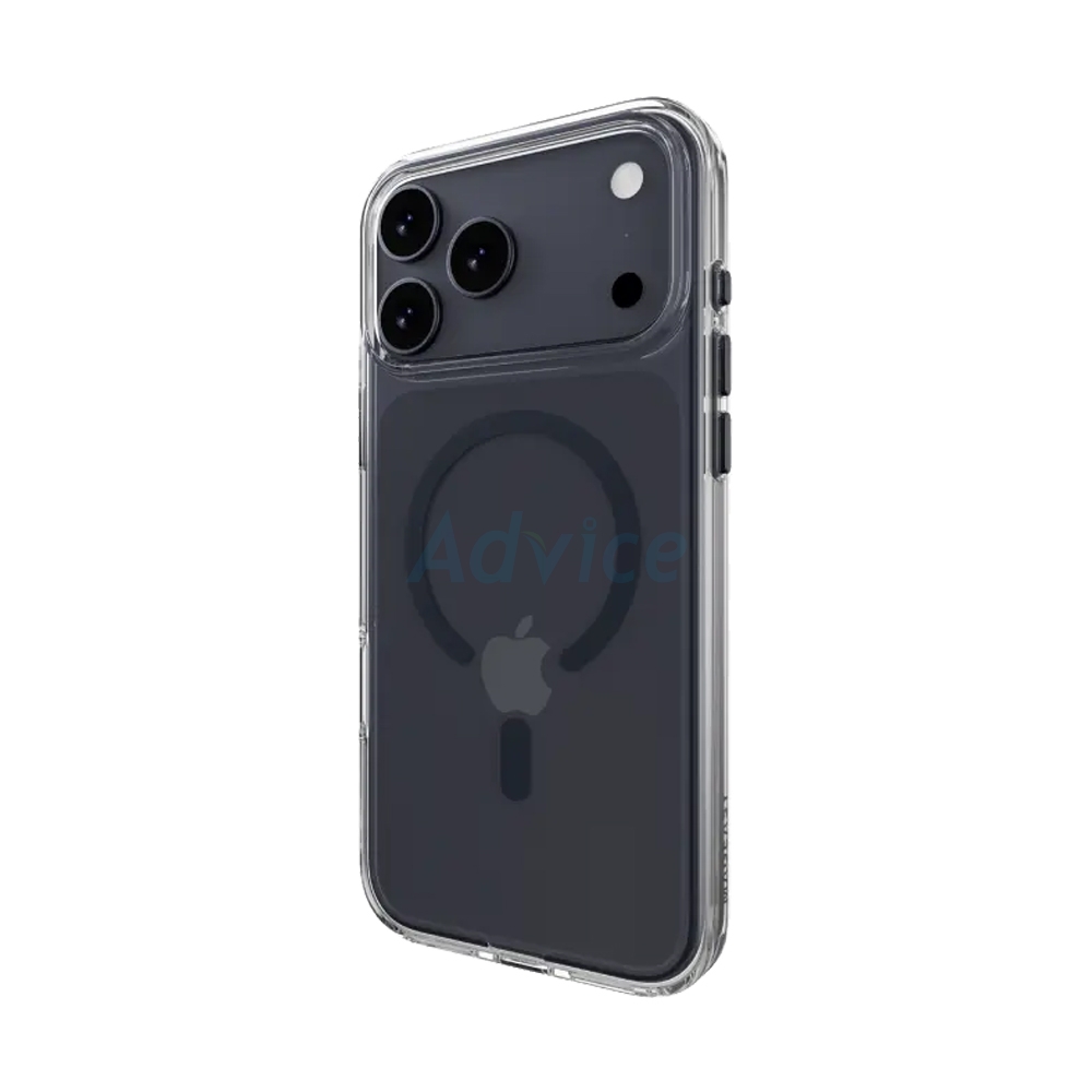 Case iPhone 17 Pro Max MAGEASY Bright M Never Yellowing Shockproof Clear Case Transparent/Midnight Ring