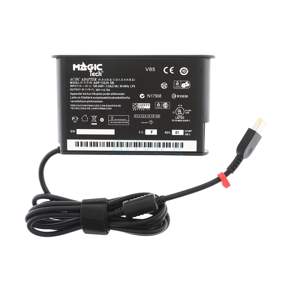 Adapter N/B LENOVO (Slim Tip) 20V 6.75A (135W) MAGICTECH (สาย มอก.)