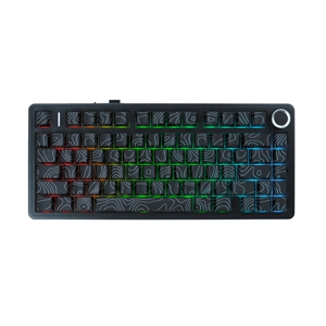 KEYBOARD WIRELESS BLUETOOTH AULA F75 BLACK (CT SKY BLUE SWITCH คีย์บอร์ด)