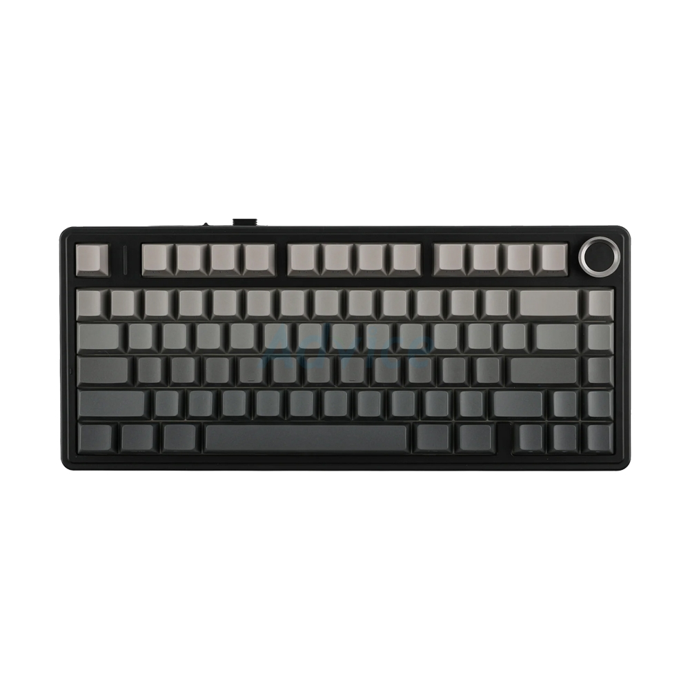 KEYBOARD WIRELESS BLUETOOTH AULA F75 PRO BLACK GRADIENT GREY (GREEN SWITCH คีย์บอร์ด)