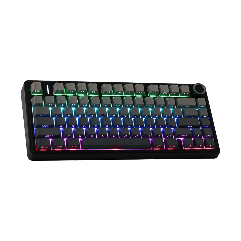 KEYBOARD WIRELESS BLUETOOTH AULA F75 PRO BLACK GRADIENT GREY (GREEN SWITCH คีย์บอร์ด)