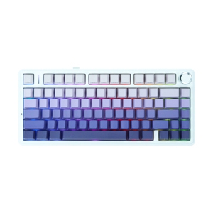 KEYBOARD WIRELESS BLUETOOTH AULA F75 PRO GRADIENT PURPLE (SKY BLUE SWITCH คีย์บอร์ด)