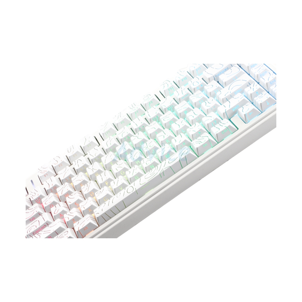 KEYBOARD WIRELESS BLUETOOTH AULA F75 WHITE (CT SKY BLUE SWITCH คีย์บอร์ด)