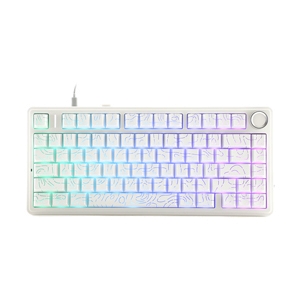 KEYBOARD WIRELESS BLUETOOTH AULA F75 WHITE (CT SKY BLUE SWITCH คีย์บอร์ด)