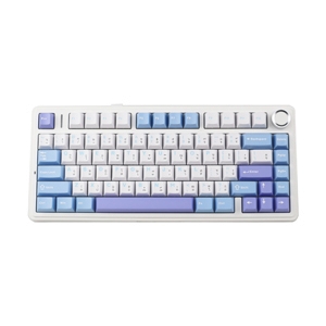 KEYBOARD WIRELESS BLUETOOTH AULA F75 WHITE BLUE PURPLE (SKY BLUE SWITCH คีย์บอร์ด)