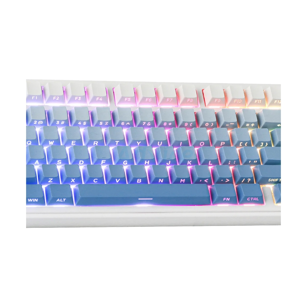 KEYBOARD WIRELESS BLUETOOTH AULA F75 PRO WHITE GRADIENT BLUE (SKY BLUE SWITCH คีย์บอร์ด)
