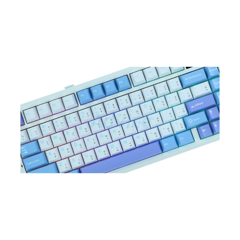 KEYBOARD WIRELESS BLUETOOTH AULA F75MAX WHITE/BLUE/PURPLE (GREEN SWITCH คีย์บอร์ด)