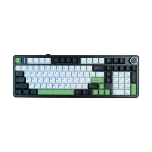 KEYBOARD WIRELESS BLUETOOTH AULA F99PRO GRAY WHITE GREEN (SKYBLUE SWITCH คีย์บอร์ด)