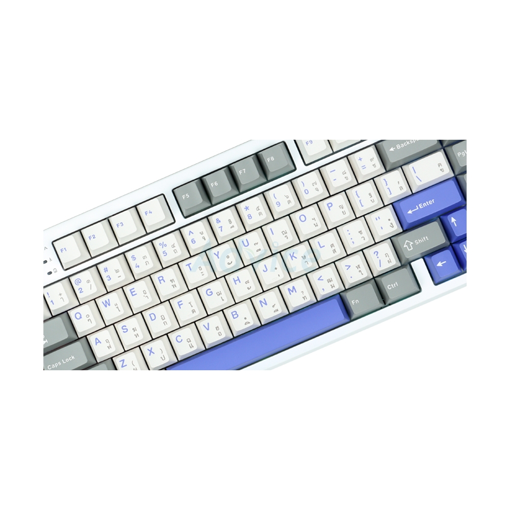 KEYBOARD WIRELESS BLUETOOTH AULA FIRE75 GRAY WHITE BLUE (TTC CARAMEL SWITCH คีย์บอร์ด)