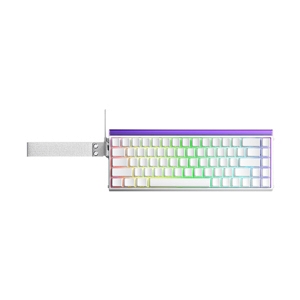 KEYBOARD AULA HERO68HE WHITE METEOR (MAGNETIC SWITCH คีย์บอร์ด)