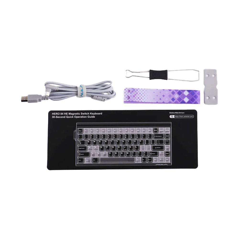 KEYBOARD AULA HERO84HE GRADIENT PURPLE (JADE KING MAGNETIC SWITCH คีย์บอร์ด)