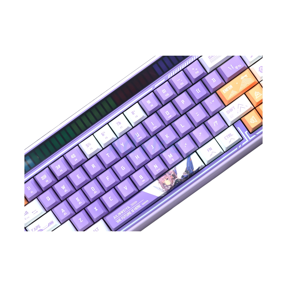 KEYBOARD WIRELESS BLUETOOTH AULA LEOBOG HI65 PURPLE (JASPER SWITCH คีย์บอร์ด)