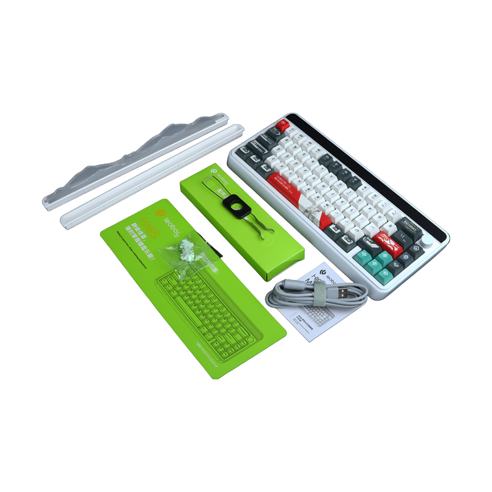 KEYBOARD WIRELESS BLUETOOTH AULA LEOBOG HI65 WHITE (JASPER SWITCH คีย์บอร์ด)