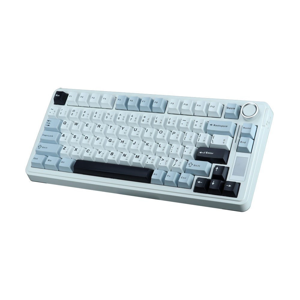 KEYBOARD WIRELESS BLUETOOTH AULA S75 PRO BLUE/WHITE/BLACK PURPLE (SKY BLUE SWITCH คีย์บอร์ด)