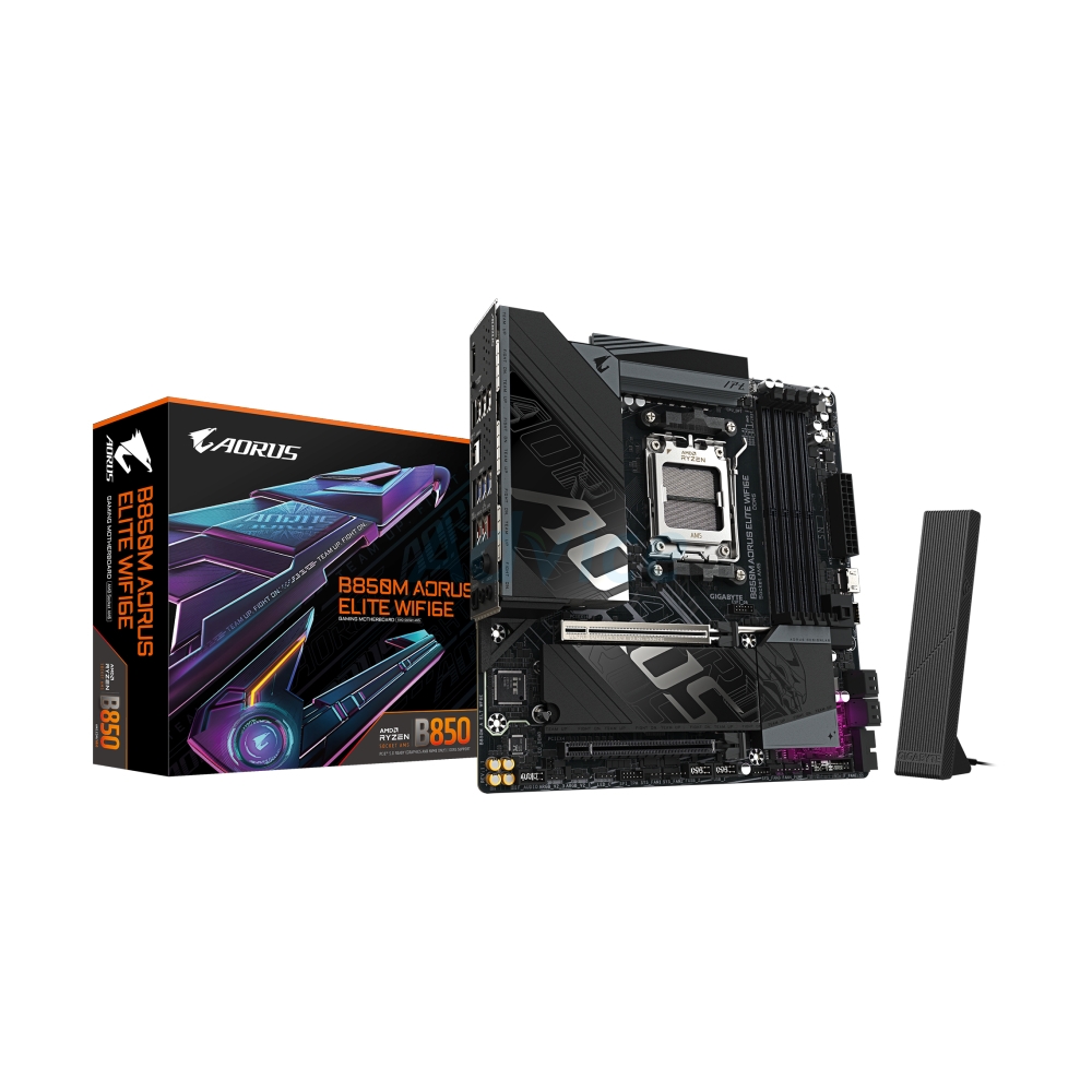 MAINBOARD (AM5) GIGABYTE B850M AORUS ELITE WIFI6E DDR5 (REV. 1.1)