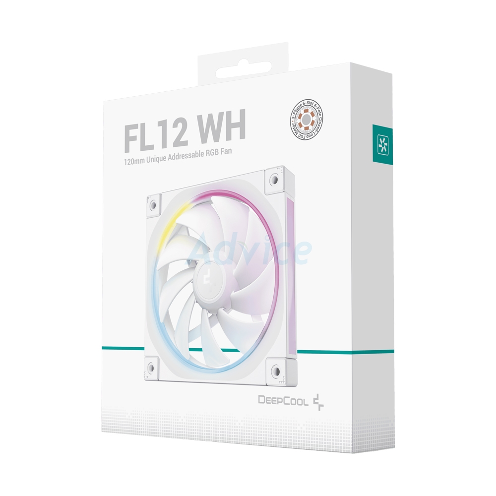 FAN CASE 12CM DEEPCOOL FL12 ARGB WHITE