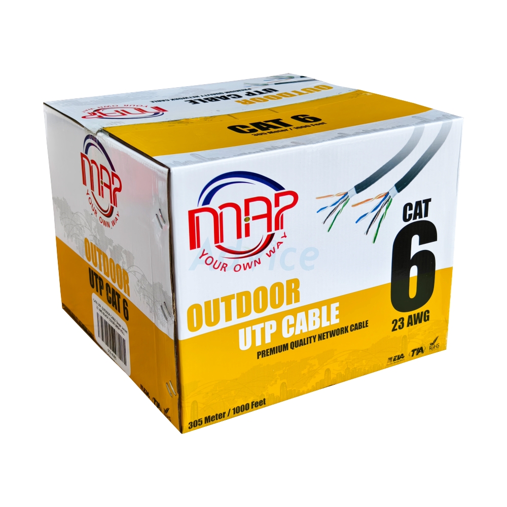 สายแลน CAT6 (305m/Box) MAP (OC6-8305) Outdoor