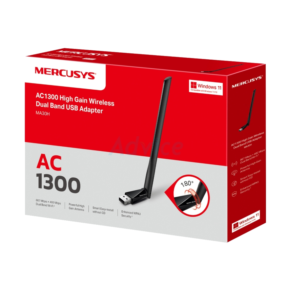 Wireless USB Adapter MERCUSYS (MA30H) AC1300 Dual Band