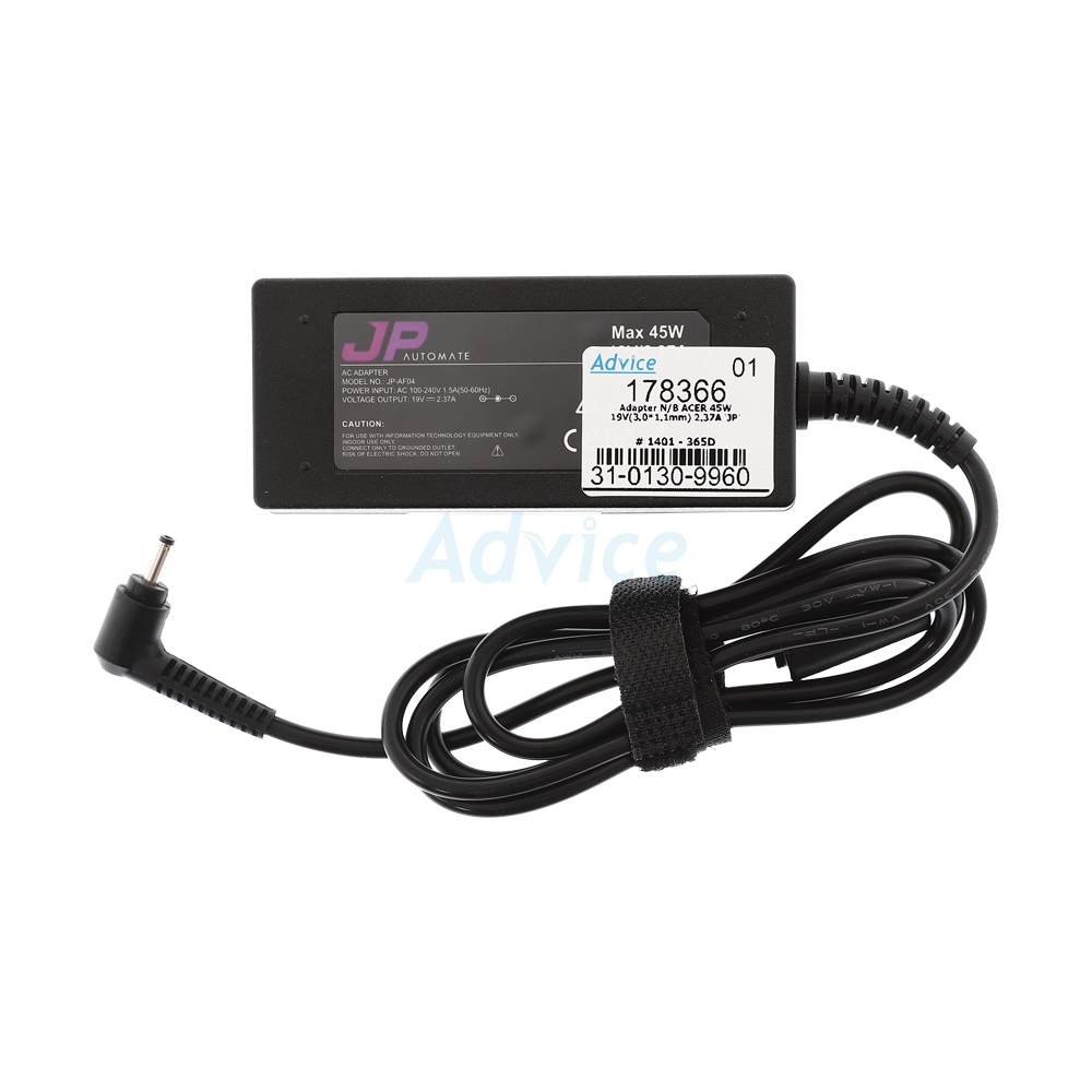 Adapter N/B ACER 19V (3.0*1.1mm) 2.37A JP AUTOMATE (JP ACE45W3011M)             