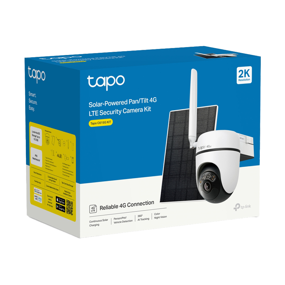 กล้องไร้สาย Smart Camera (3.0MP) TP-LINK TAPO C615G Kit+Solar Panel Outdoor