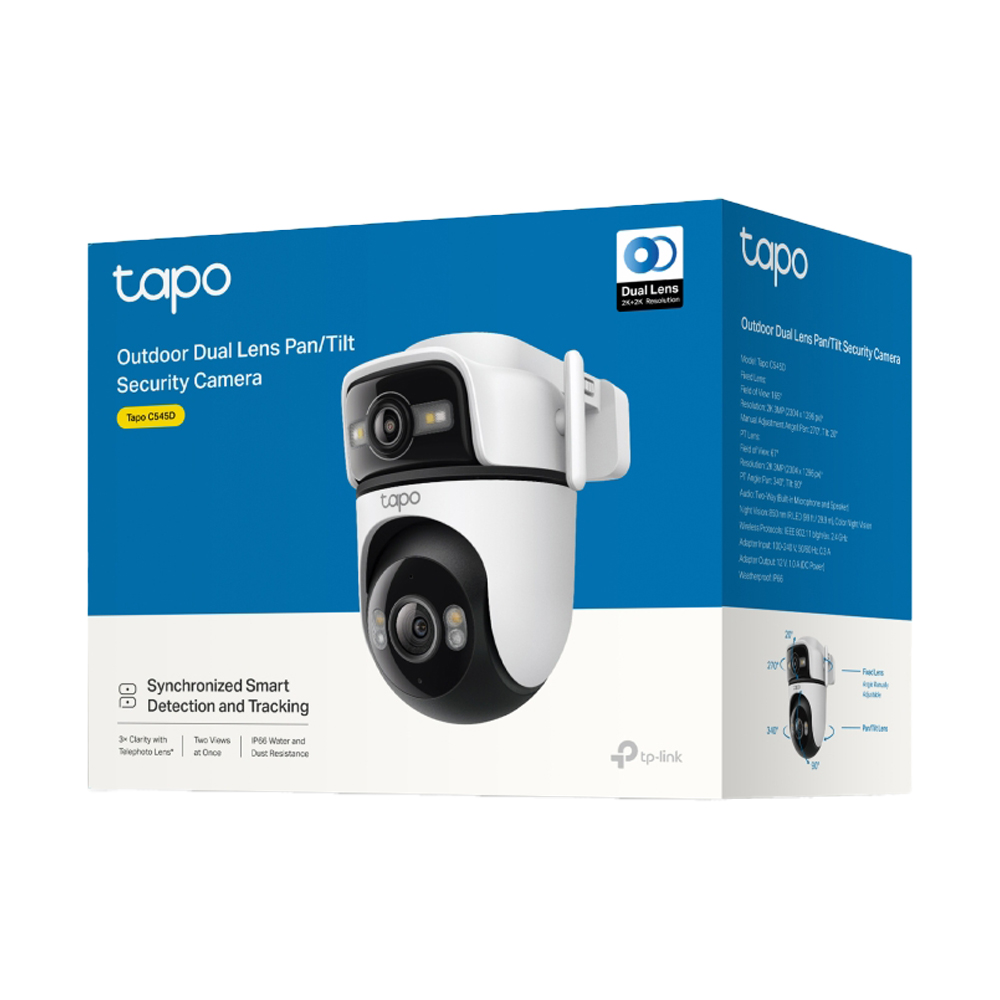 กล้องไร้สาย Smart Camera (3.0MP) TP-LINK TAPO C545D Outdoor