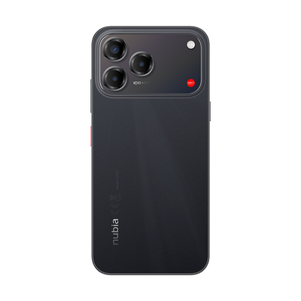 Zte nubia v80 pro feather black z 108mp zadnjo kamero – pogled na zadnjo stran