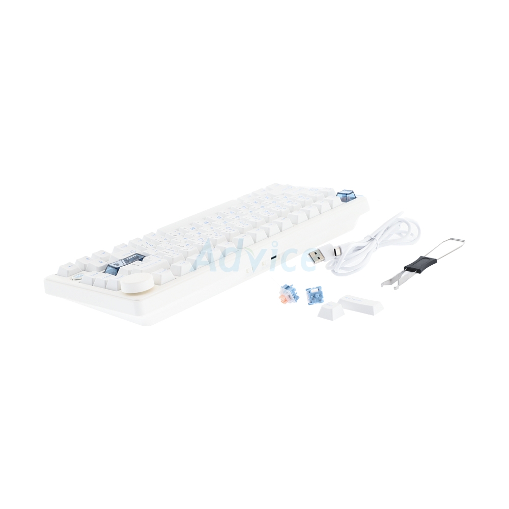KEYBOARD WIRELESS BLUETOOTH ONIKUMA MT706 HANE WHITE (LINEAR SWITCH คีย์บอร์ด)