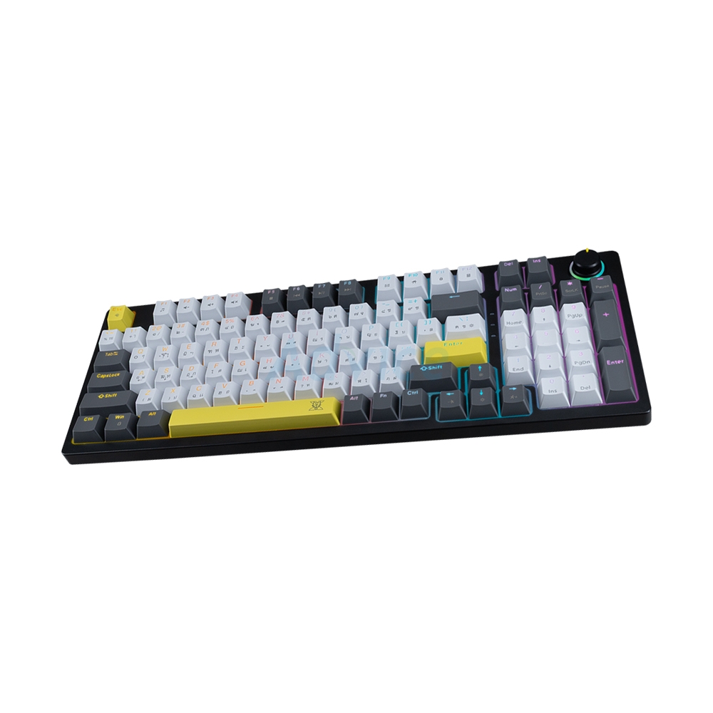 KEYBOARD NUBWO X801 WHTE GREY DESIGN F (RED SWITCH คีย์บอร์ด)