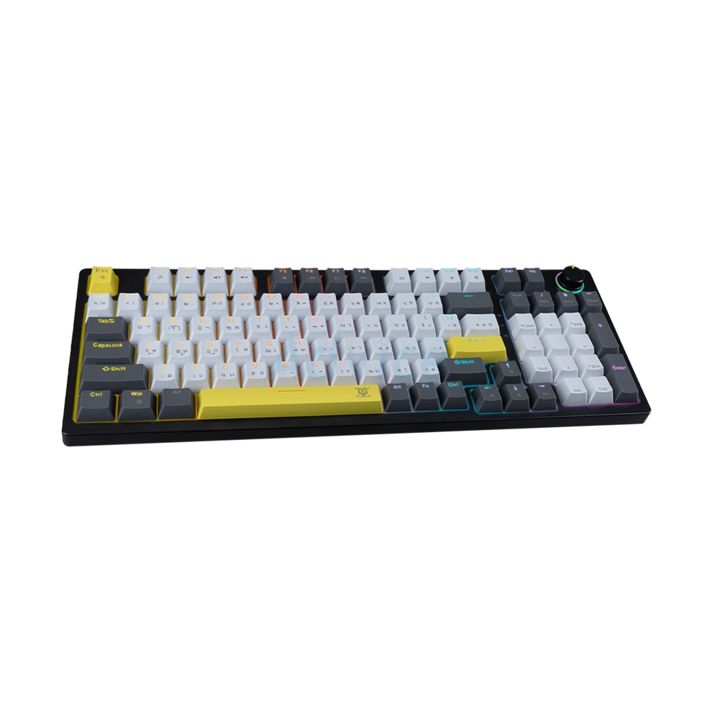 KEYBOARD NUBWO X801 WHTE GREY DESIGN F (RED SWITCH คีย์บอร์ด)