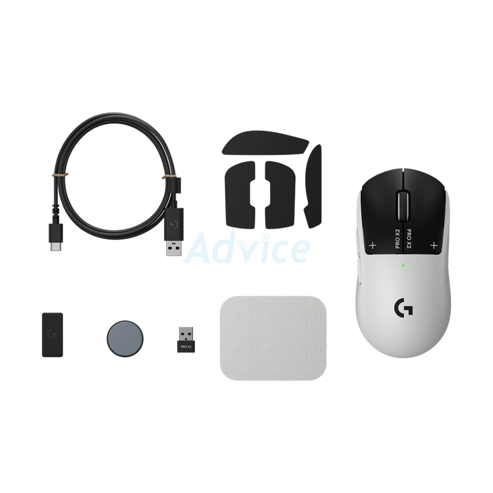 MOUSE WIRELESS LOGITECH PRO X 2 SUPERSTRIKE LUNAR ECLIPSE (เมาส์ไร้สาย)