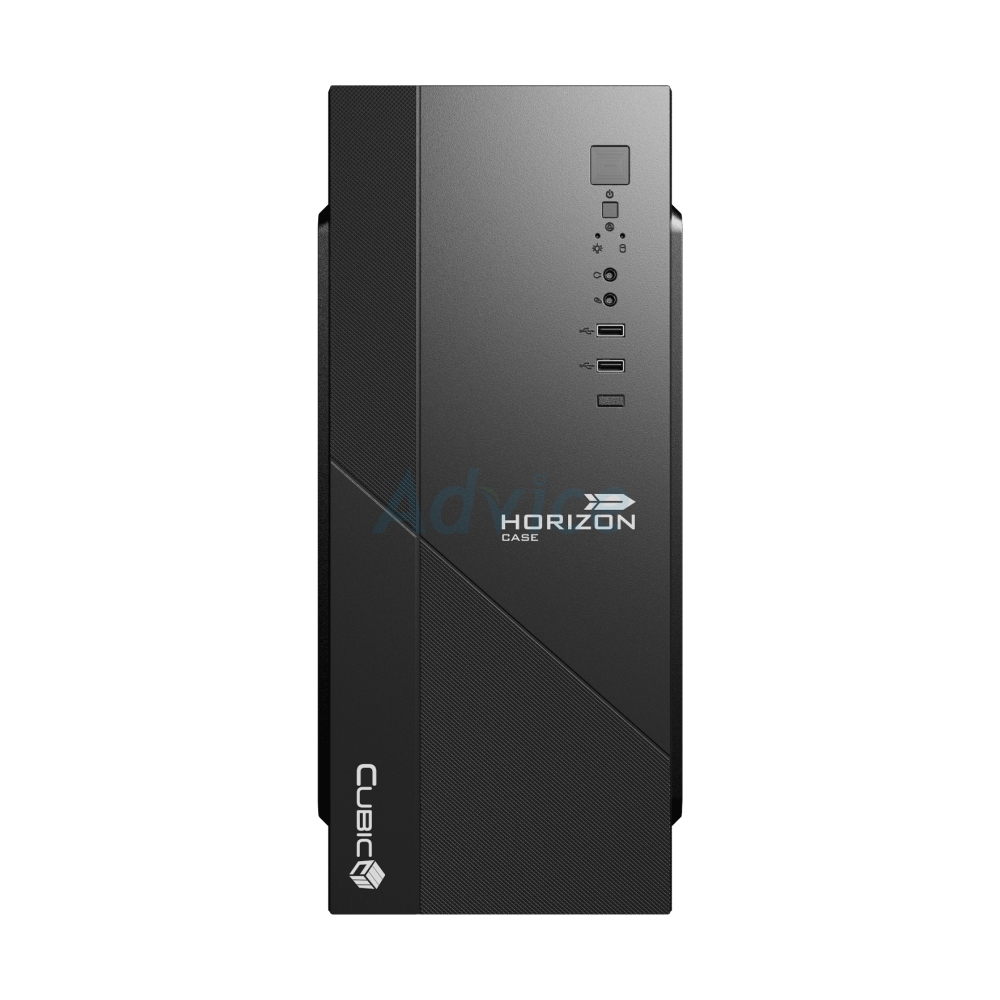 ATX CASE (NP) CUBIC HORIZON BLACK                                               