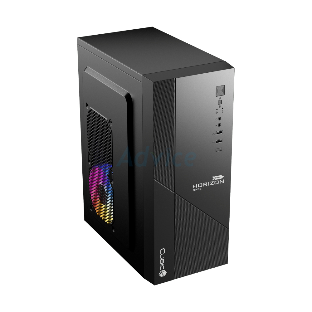 ATX CASE (NP) CUBIC HORIZON BLACK                                               