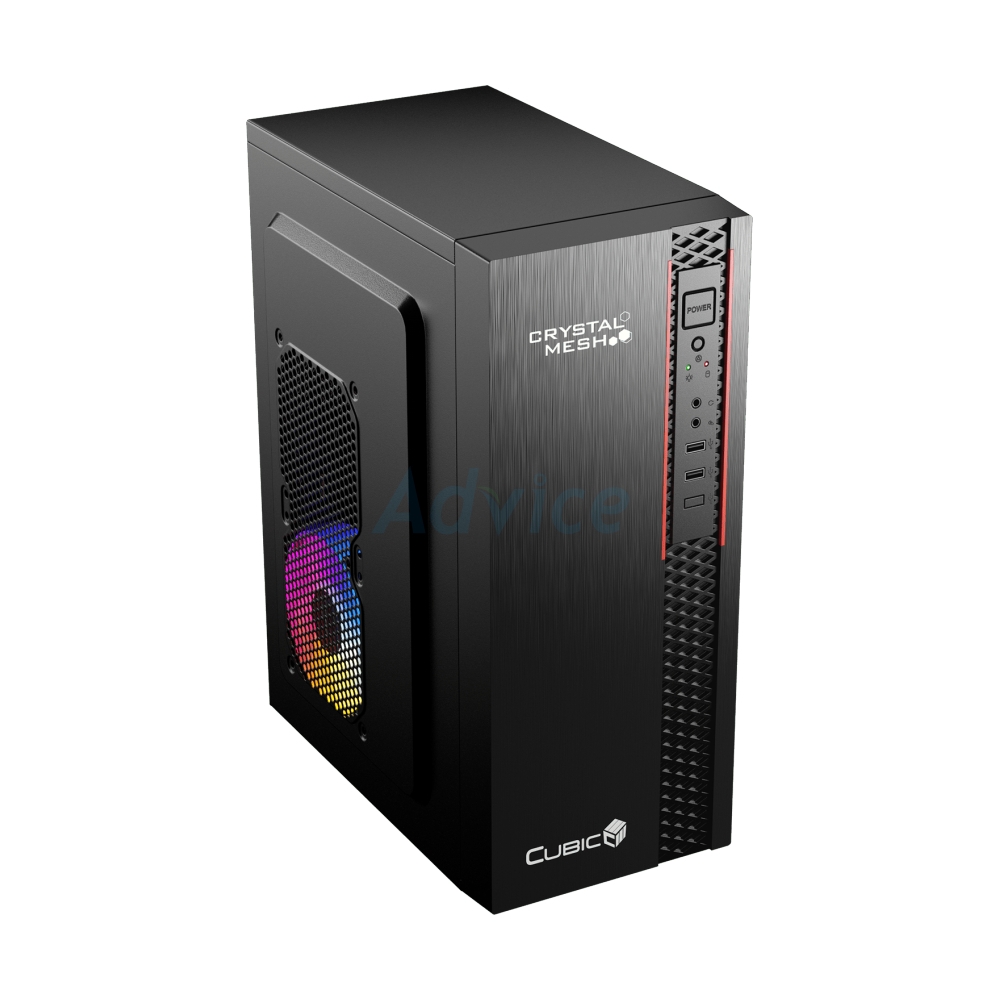 ATX CASE (NP) CUBIC CRYSTALMESH BLACK