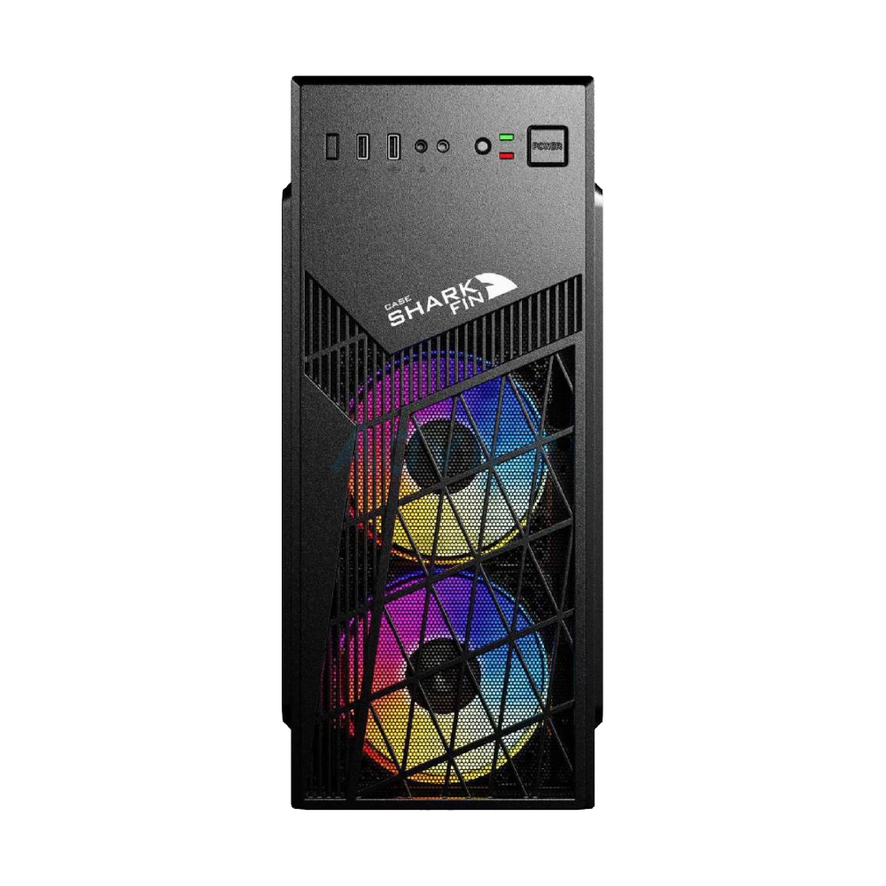 ATX CASE (NP) CUBIC SHARKFIN BLACK
