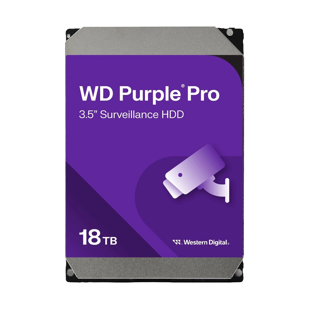 18 TB HDD CCTV WD PURPLE PRO (7200RPM, 512MB, SATA-3, WD181PURP)