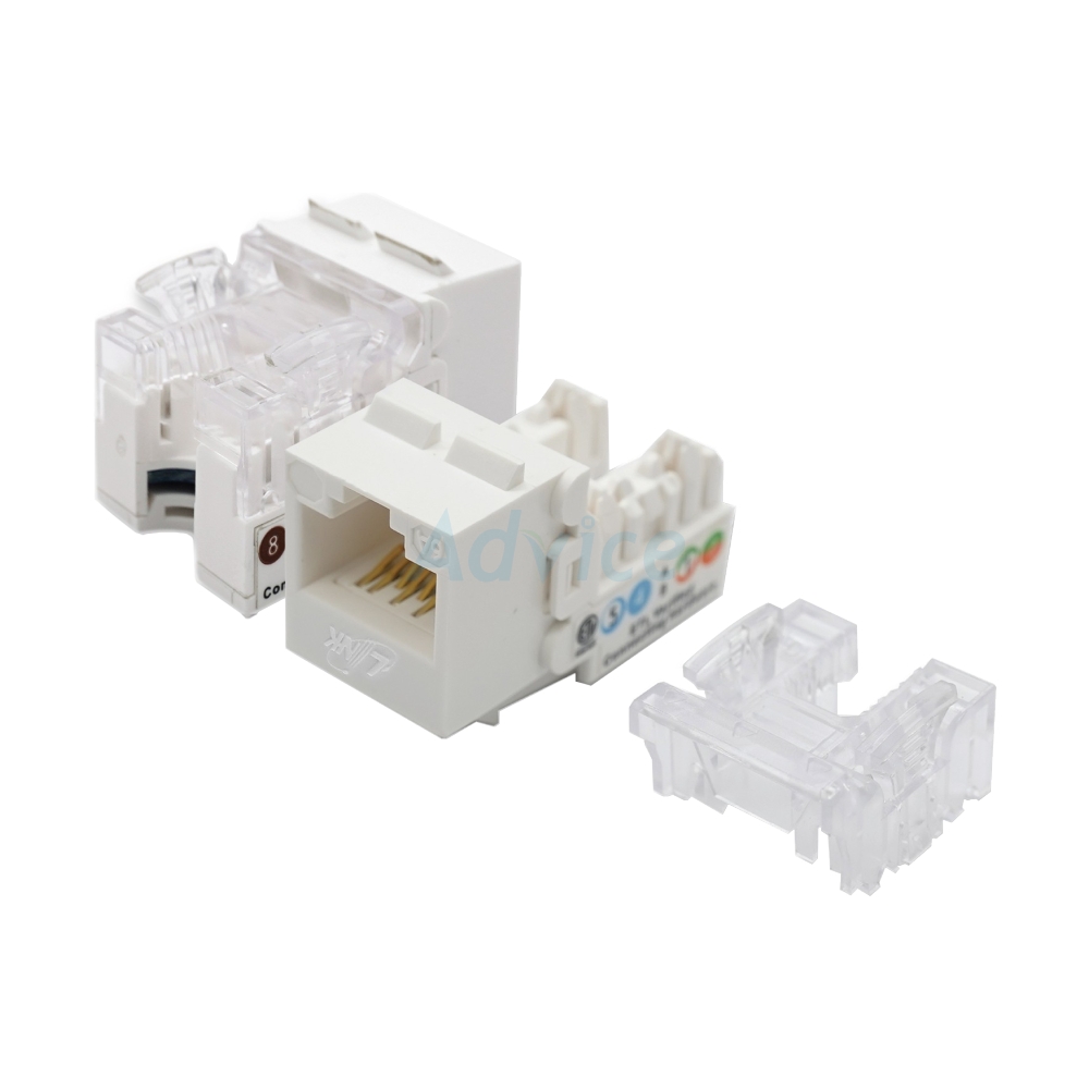 Jack RJ45 CAT6 LINK (US-1026A) White