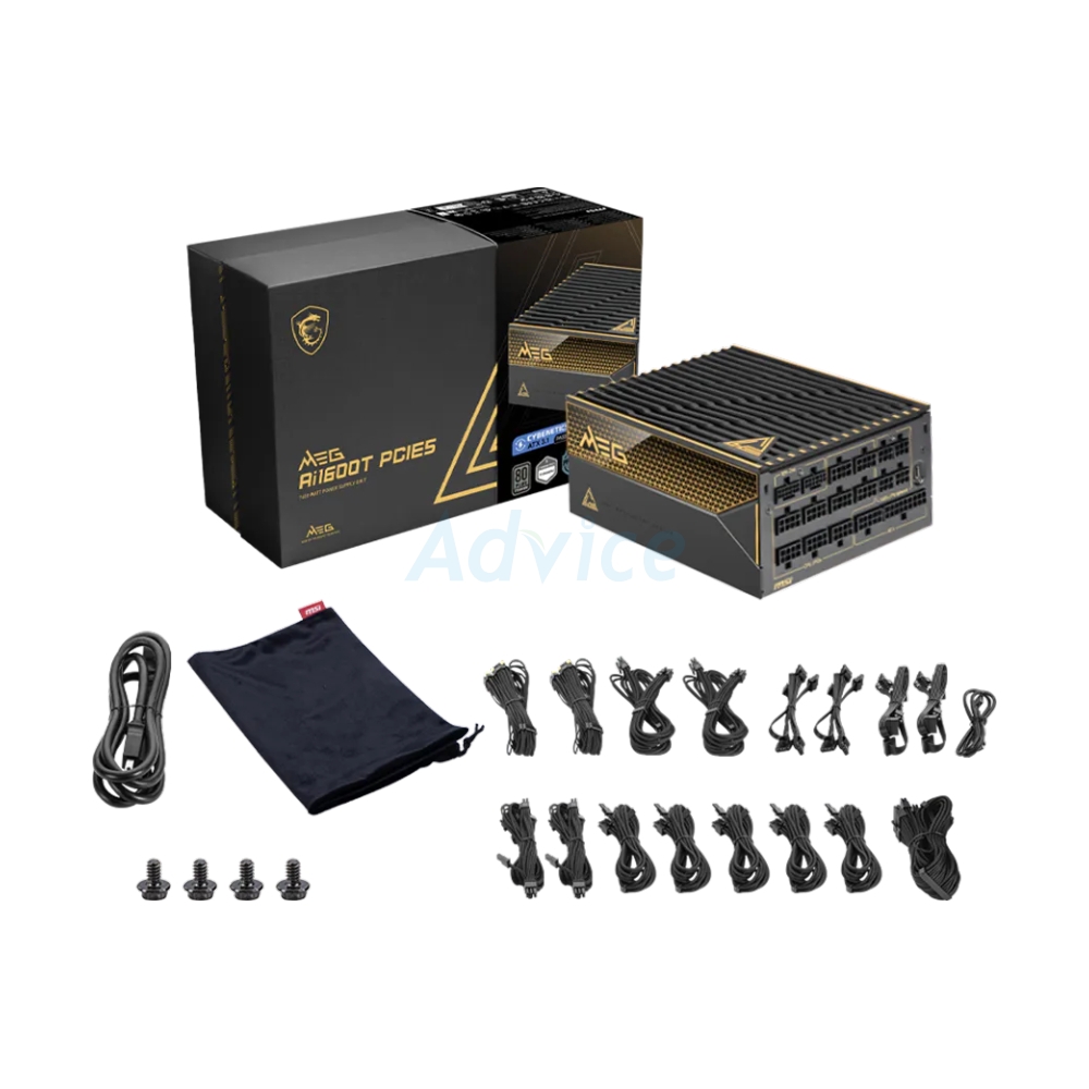 POWER SUPPLY (80+ PLATINUM) 1600W MSI MEG AI1600T PCIE5