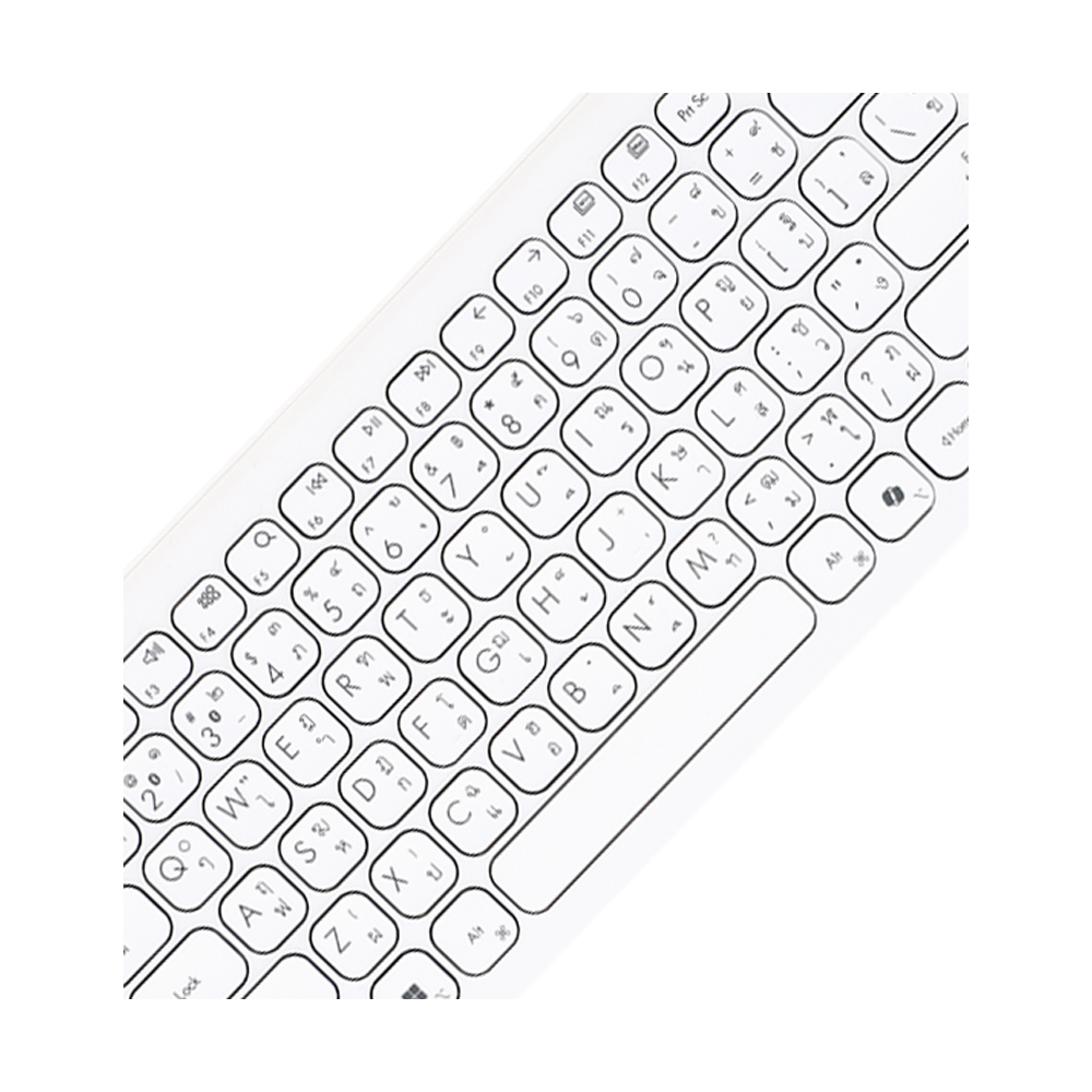 KEYBOARD WIRELESS ASUS MARSHMALLOW KW100 - IRIDESCENT WHITE (BLUETOOTH EN/TH)